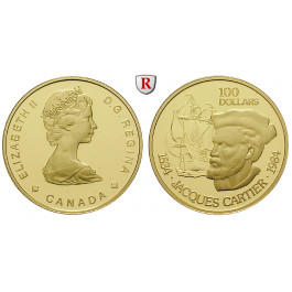 Kanada, Elizabeth II., 100 Dollars 1984, 15,55 g fein, PP