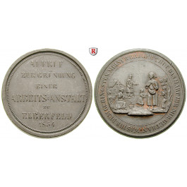 Elberfeld, Stadt, Zinnmedaille 1854, ss-vz