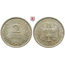 Weimarer Republik, 2 Reichsmark 1925, Kursmünze, A, vz+, J. 320