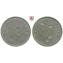 Alliierte Besatzung, 10 Reichspfennig 1948, A, f.vz, J. 375