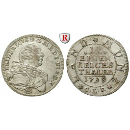 Brandenburg in Franken, Brandenburg-Bayreuth, Friedrich, 1/12 Taler 1758, vz