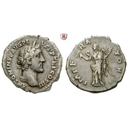 Römische Kaiserzeit, Antoninus Pius, Denar 143-144, ss+