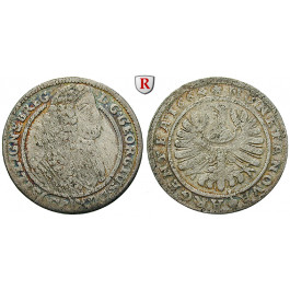 Schlesien, Liegnitz-Brieg, Fürstentum, Georg III. von Brieg, 15 Kreuzer 1664, f.ss