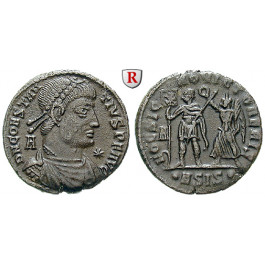 Römische Kaiserzeit, Constantius II., Bronze 350, vz+