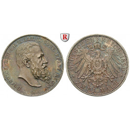 Deutsches Kaiserreich, Reuss-Greiz, Heinrich XXII., 2 Mark 1899, A, vz+, J. 118