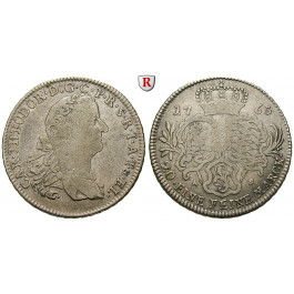 Pfalz, Kurpfalz, Karl Theodor, 1/2 Taler 1765, f.ss