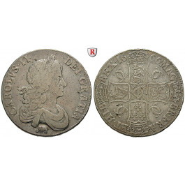 Grossbritannien, Charles II., Crown 1666, ss-vz