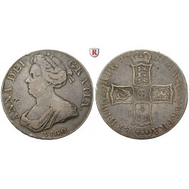 Grossbritannien, Anne, Crown 1703, ss+