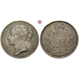 Grossbritannien, Victoria, Crown 1845, ss