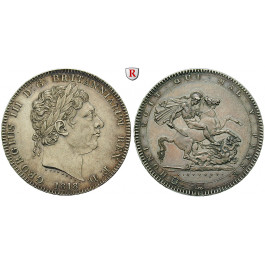 Grossbritannien, George III., Crown 1818, ss-vz