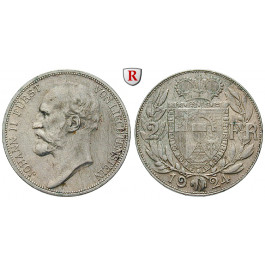 Liechtenstein, Johann II., 2 Franken 1924, ss