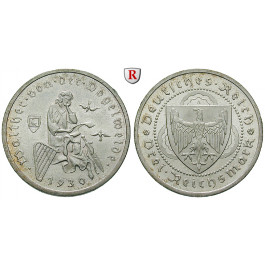 Weimarer Republik, 3 Reichsmark 1930, Vogelweide, A, vz, J. 344