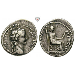Römische Kaiserzeit, Tiberius, Denar 14-37, ss