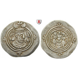 Sasaniden, Chosrau II., Drachme, ss-vz