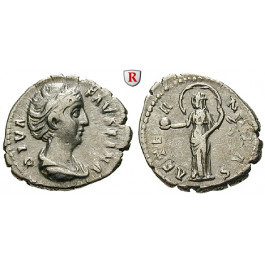 Römische Kaiserzeit, Faustina I., Frau des Antoninus Pius, Denar nach 141, ss