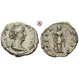 Römische Kaiserzeit, Faustina I., Frau des Antoninus Pius, Denar nach 141, ss-vz