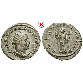 Römische Kaiserzeit, Philippus I., Antoninian 247, vz+