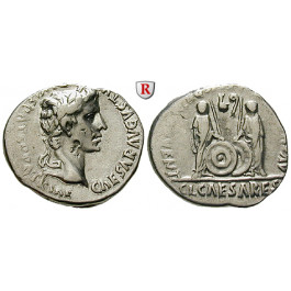 Römische Kaiserzeit, Augustus, Denar 2 v.-4 n.Chr., ss+