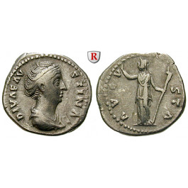 Römische Kaiserzeit, Faustina I., Frau des Antoninus Pius, Denar nach 141, ss+