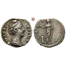 Römische Kaiserzeit, Faustina I., Frau des Antoninus Pius, Denar nach 141, ss