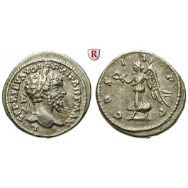 Römische Kaiserzeit, Septimius Severus, Denar 198, f.vz