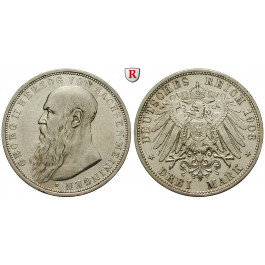 Deutsches Kaiserreich, Sachsen-Meiningen, Georg II., 3 Mark 1908, D, ss+, J. 152