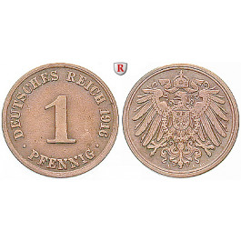 Deutsches Kaiserreich, 1 Pfennig 1892, G, ss, J. 10