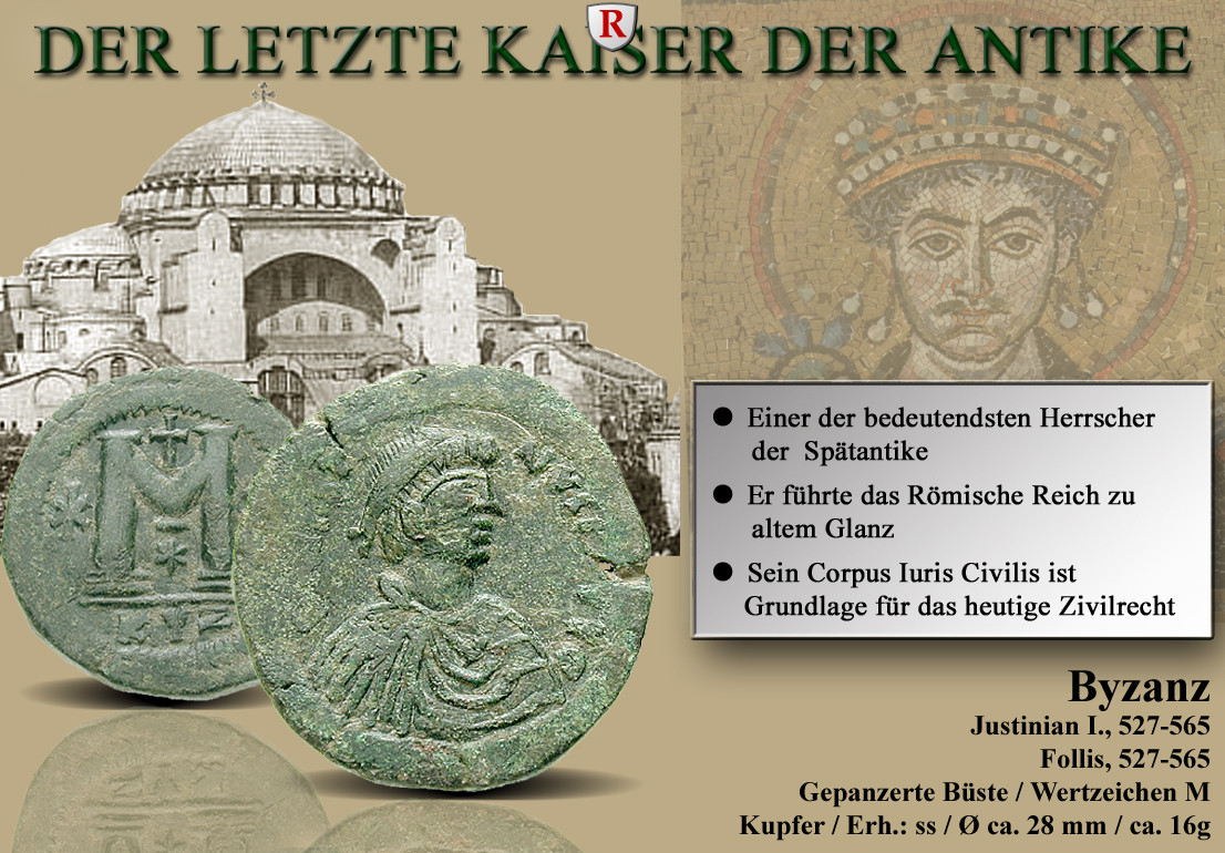 Byzanz, Justinian I., Follis 527-565, ss