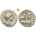 Römische Republik, A. Postumius, Denar, serratus 81 v.Chr., ss
