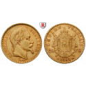 Frankreich, Napoleon III., 20 Francs 1863, 5,81 g fein, ss+