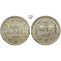 Weimarer Republik, 3 Mark 1924, Kursmünze, A, vz/vz-st, J. 312