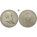 Deutsches Kaiserreich, Sachsen-Meiningen, Georg II., 5 Mark 1901, Zum 75. Geburtstag, D, ss-vz, J. 150