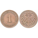 Deutsches Kaiserreich, 1 Pfennig 1905, F, ss, J. 10