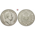 Deutsches Kaiserreich, Sachsen, Friedrich August III., 5 Mark 1907, E, ss-vz, J. 136