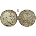 Deutsches Kaiserreich, Baden, Friedrich I., 2 Mark 1906, Goldene Hochzeit, G, vz/vz-st, J. 34