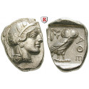 Attika, Athen, Tetradrachme 2. Hälfte 5.Jh. v.Chr., vz+