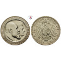 Deutsches Kaiserreich, Württemberg, Wilhelm II., 3 Mark 1911, Silberhochzeit, F, vz-st, J. 177a