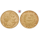 Frankreich, II. Republik, 20 Francs 1849-1851, 5,81 g fein, ss