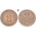 Deutsches Kaiserreich, 1 Pfennig 1892, G, ss, J. 10