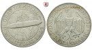Weimarer Republik, 5 Reichsmark 1930, Zeppelin, D, ss-vz, J. 343