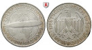 Weimarer Republik, 3 Reichsmark 1930, Zeppelin, A, vz+, J. 342