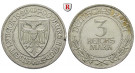 Weimarer Republik, 3 Reichsmark 1926, Lübeck, A, ss+, J. 323