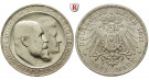 Deutsches Kaiserreich, Württemberg, Wilhelm II., 3 Mark 1911, Silberhochzeit, F, vz-st, J. 177a