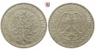 Weimarer Republik, 5 Reichsmark 1927, Eichbaum, A, vz+, J. 331
