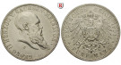 Deutsches Kaiserreich, Sachsen-Meiningen, Georg II., 5 Mark 1901, Zum 75. Geburtstag, D, ss-vz, J. 150