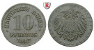 Erster Weltkrieg, 10 Pfennig 1917, ss, J. 298Z