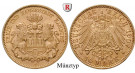Deutsches Kaiserreich, Hamburg, 10 Mark 1890-1913, (ABBILDUNG MÜNZTYP), J, 3,58 g fein, ss, J. 211