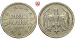 Weimarer Republik, 3 Mark 1924, Kursmünze, A, vz/vz-st, J. 312