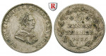 Hessen, Hessen-Kassel, Wilhelm II., 1/6 Taler 1825, ss-vz