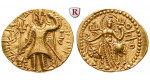 Baktrien und Indien, Kuschan, Vasishka, Dinar 247-267, vz+